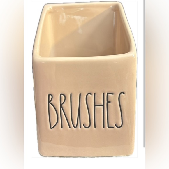 NEW Rae Dunn Pink BRUSHES Makeup Brush Holder - Picture 1 of 5